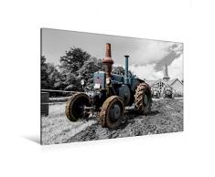 Premium Textil-Leinwand 120 x 80 cm Quer-Format Lanz Bulldog | Wandbild, HD-Bild auf Keilrahmen, Fertigbild auf hochwertigem Vlies, Leinwanddruck von Andrea Dreegmeyer