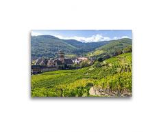 Premium Textil-Leinwand 45 x 30 cm Quer-Format ElsÃ¤sser WeinstraÃe, ElsÃ¤sser WeinstraÃe, malerische DÃ¶rfer in idyllischer Landschaft | Wandbild, HD-Bild auf Keilrahmen, Fertigbild auf hochwertigem Vlies, Leinwanddruck von JÃ¼rgen Feuerer