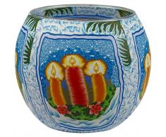 Himmlische Düfte Geschenkartikel GmbH Candle Light/Kerzenlicht Windlicht, Glas, bunt, 11x11x9 cm