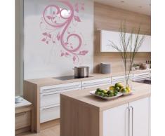 INDIGOS 4052166145053 Wandtattoo w659 schÃ¶ne Tribal Blatt Wandaufkleber, 96 x 72 cm, violett