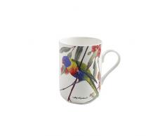 Maxwell & Williams PBD150 Birds of Australia Becher, Kaffeebecher, Tasse mit Vogelmotiv: Breitbindenlori, in Geschenkbox, Porzellan
