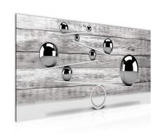 Bilder 3D Kugeln Wandbild Vlies - Leinwand Bild XXL Format Wandbilder Wohnzimmer Wohnung Deko Kunstdrucke Grau 1 Teilig - MADE IN GERMANY - Fertig zum Aufhängen 504312a