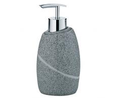 kela Seifenspender Talus aus Poly in grau, Plastik, 7.5 x 7.5 x 16 cm