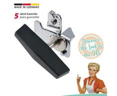 Westmark Dosenöffner, Retro-Design, Länge: 7,8 cm, Stahl/Kunststoff, Automatic, Schwarz, 1222RT60