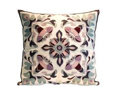 MeMoreCool Kissenbezug, exotischer Stil, Baumwolle, aufwändig bestickt, indisch,für Sofakissen, Zierkissen, 45,7 x 45,7 cm Stil 8