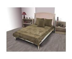 Soleil docre Tagesdecke Baumwolle 180x220 cm TIE and DYE Taupe