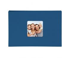 Goldbuch 17 994 - Foto Einsteckalbum Living Blue, Fotoalbum für 40 Fotos im Format 10 x 15 cm, Memoalbum mit Bildausschnitt, Fotobuch mit Einband in Leinenoptik, Album zum Einstecken