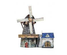 Umbum 273 20 x 14 x 19 cm Clever Papier Mittelalter Town Windmühle 3D Puzzle