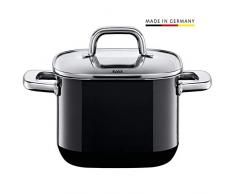 Silit Quadro Black Kochtopf quadratisch hoch 18cm, Glasdeckel, Fleischtopf 3,7l, Silargan Funktionskeramik, stapelbar, Topf induktion, schwarz