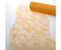 Deko AS GmbH Sizoflor Tischband Wellenschnitt apricot ca. 25 cm Rolle 25 Meter 60W 018-R