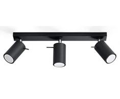 Sollux Lighting NEU Schwarze Wohnzimmer und das Vorzimmer-Stahl-SOLLUX Ring 3 SL.0093 runde Moderne Deckenleuchte Loft 3-FLG. LED Gu-10 LEUCHTEN-Bei Amazon für den günstigsten Preis