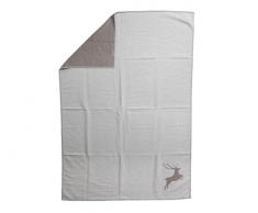 David Fussenegger 41179740 Sylt Baumwolldecke Hirsch, 140 x 200 cm