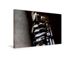 Calvendo Premium Textil-Leinwand 120 cm x 80 cm Quer, Querflöte | Wandbild, Bild auf Keilrahmen, Fertigbild auf Echter Leinwand, Leinwanddruck Hobbys Hobbys