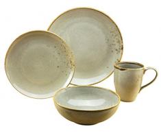 CreaTable 19985, Serie Nature Collection Skandinavien, Geschirrset Single Set GREY 4 teilig