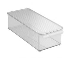 InterDesign 73630EU Kühlschrank und Gefrierboxen, Tiefe Aufbewahrungsbox mit Deckel, durchsichtig