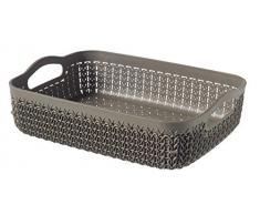 CURVER Korb, Kunststoff, braun, 25,7 x 19,8 x 7,4 cm