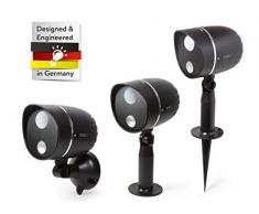 Technaxx LED-Aussenlampe TX-107 Batteriebetriebene LED-Lampe mit PIR-Bewegungserkennung für Garten Terrasse etc.