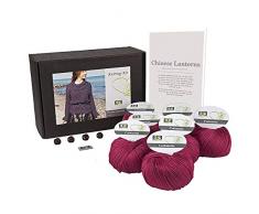 DesignEtte Medium 100% ägyptische Baumwolle Strick-Set chinesischen Laternen P Old Dusty Rose