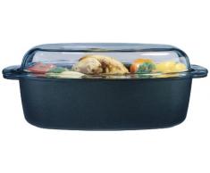 GSW 410557 Gourmet Bräter mit Glasdeckel, 38 x 24 cm / 9 Liter