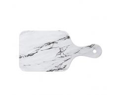 Kitchen Craft Servierbrett Marmoreffekt 25.5x12.5cm, Melamin, Weiß/Schwarz, 28 x 18 x 18 cm