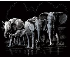 Royal Brush Silber Folie Gravur Art Kit 20,3 x 25,4 cm -Elephant Herde