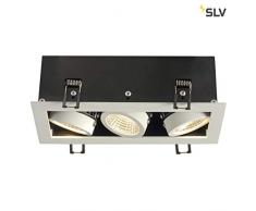 SLV LED Einbauleuchte KADUX, dreh- und schwenkbar | Dimmbare Deckenleuchte, Innen-Beleuchtung | LED Spots, Fluter, Deckenstrahler, Decken-Spots, Einbau-Strahler | 3-flammig, LED Inside, EEK E-A++