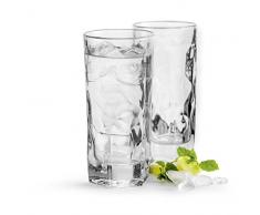 Sagaform 5017608 Biergläser, dekoriert, transparent, 4 Stück Hohe Kugelgläser