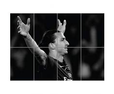 Doppelganger33 LTD Zlatan Ibrahimovic XXL Wand Kunst Multi Panel Poster drucken 47x33 Zoll