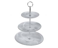 46183000 Glas Etagere , 3er, 33cm, ø26/20,2/15,7cm