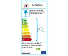 Reality Leuchten LED Deckenleuchte, chrom und Alu gebürstet, Glas gewischt, inklusive 5 x E14 LED, 4 W 300 lm, 3000K, weià R67415105