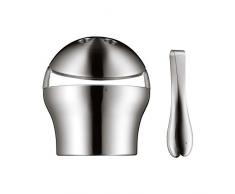 WMF Loft Eiseimer, mit Eiszange, 2-teilig, Eisbehälter, mit Siebeinsatz, Cromargan Edelstahl mattiert, spülmaschinengeeignet