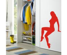 Indigos 4052166092173 Wandtattoo w490 Sexy Frau Girl Wandaufkleber 120 x 68 cm, rot