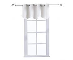 Aquazolax Massiv Blackout Gewelltem Querbehang Vorhang Panel 132,1 cm Breite, 45,7 cm Länge Modern Grommet| 1 Panel Greyish White