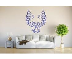 INDIGOS WG30357-86 Wandtattoo w357 Herz Engel Zauber Traum Wandaufkleber 120 x 100 cm, blau