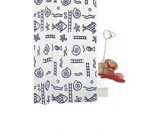 GRUND Duschvorhang RICCIONE 180x200 cm weiss-blau