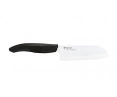 KYOCERA - GEN Series -kleines Santoku Keramikmesser aus Hochleistungskeramik | extrem scharf | ultraleicht | hohe Bruchfestigkeit | handgeschliffen. Klingenlänge: 11,5 cm