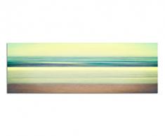 Panoramabild auf Leinwand und Keilrahmen 150x50cm Meer Strand Wellen abstrakt