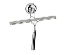 Wenko 20107100 Bad- & Duschabzieher Fiorina Magic-Loc - Befestigen ohne Bohren, Edelstahl glänzend, rostfrei, 24.5 x 23.5 x 6.5 cm