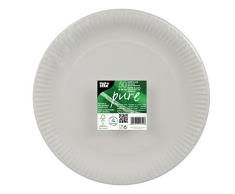 Papstar Pappteller / Einwegteller weiß, rund (50 Stück) aus 100% Frischfaserkarton, Durchmesser 29 cm, FSC-zertifiziert, lebensmittelecht, #11740