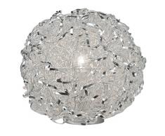 WOFI Tischleuchte, Metall, E27, 60 W, Silber, 40 x 40 x 37 cm