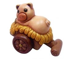 THUN Schweinchen im Karren Krippe Jubilee, Keramik, bunt