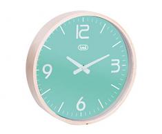 Trevi OM 3311 L Wanduhr, Holz/Kunststoff, Türkis, 25