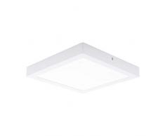 EGLO LED Deckenleuchte Fueva 1, 1 flammige Deckenlampe, Material: Metallguss, Kunststoff, Farbe: Weiß, L: 30x30 cm, warmweiß