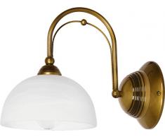 Jens Stolte Leuchten Brunhilde Wandleuchte, Stahl, E27, 40 W, altmessing, 23,5 x 31 x 23,5 cm