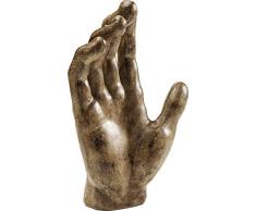 Kare 30187 Design Deko Objekt Mano Holz, Dekoobjekt, Dekofigur Braun, Dekoration in Form Einer Hand, Schmuckständer (H/B/T) 35x23x12cm