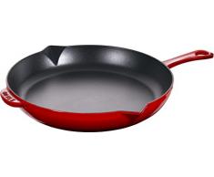 STAUB Bratpfanne mit Gusseisengriff 26 cm, Gusseisen, Induktionsgeeignet, Kirschrot