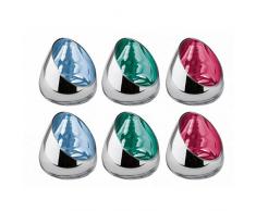 Fink Colorful Windlicht, 6er Set, 3farb. Sortiert, Glas, höhe je: 13cm, 12 x 12 x 13 cm, 6-Einheiten