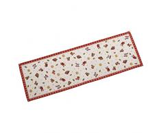 Villeroy & Boch Toys Delight Gobelin Läufer L, Tischläufer mit weihnachtlichen Ornamenten aus Baumwolle und Polyester, bunt, 32 x 96 cm