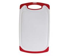 STONELINE 18155 Schneidebrett, Kunststoff, rot, weiß / rot, 40 x 24 cm