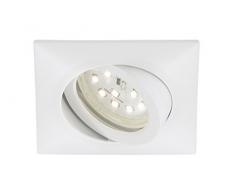 Briloner Leuchten LED Einbauleuchte, Einbaustrahler, LED Strahler, Spots, Deckenstrahler, Deckenspot, Lampen Wohnzimmer, LED Einbaustrahler 230v, Deckeneinbauleuchten, Einbaulampe, schwenkbar, eckig